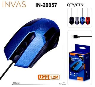 MOUSE ( USB ) COM FIO ( 1.2M ). ( INOVA )
