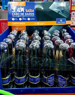 CABO NO TUBO ( 3.4A ) PARA ANDROID ( I6 ), ( 3M ). ( INOVA )