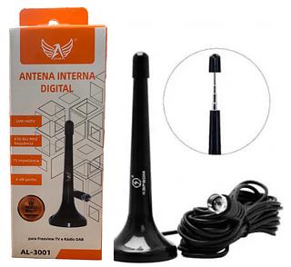 MINI ANTENA DIGITAL PARA TV, CABO ( 3M ). ( ALTOMEX )