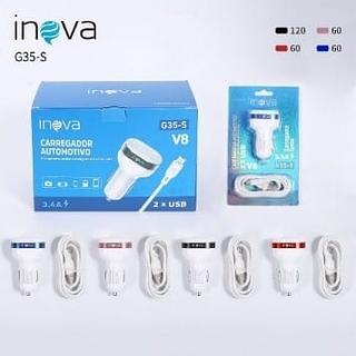 CARREGADOR VEICULAR ( 3.4A ), PARA ANDROID ( V8 ). ( INOVA )