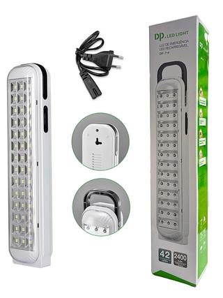 LUMINÁRIA DE EMERGÊNCIA RECARREGAVEL 42 LEDS, 3.4W. ( DP )