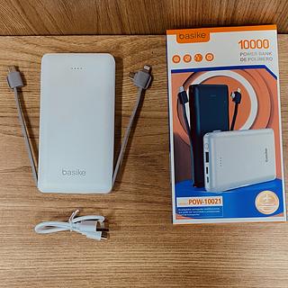 POWER BANK, CARREGADOR PORTÁTIL ( 10.000mAh ), ( 10W ). ( BASIKE )