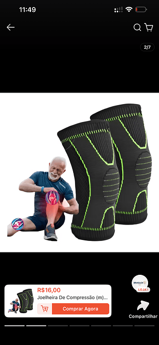 Joelheira De Compressao Para Articulacao