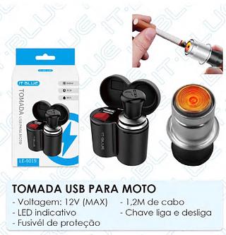 CARREGADOR TOMADA PARA MOTO. ( IT-BLUE )
