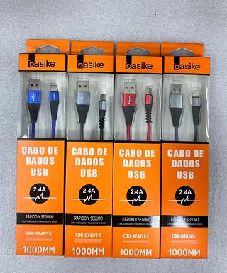 CABO ( 2.4A ) PARA ANDROID ( TPC ), ( 1M ). ( BASIKE )