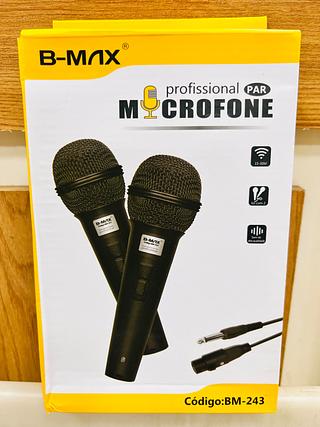 KIT MICROFONE COM FIO, ( 2 MICROFONES ). ( B-MAX )