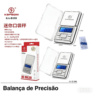 MINI BALANÇA DIGITAL DE BOLSO, 500G. ( KAPBOM )