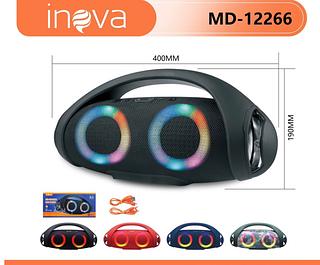 CAIXA DE SOM ( 20W ), PORTÁTIL GRANDE, RECARREGÁVEL, LED ( RGB ) ( RÁDIO FM, TF CARD, AUX, BT ). ( INOVA )