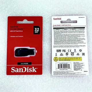 PEN DRIVE COMUM ( 32GB ), [ USB 2.0 ], ORIGINAL. ( SanDisk )
