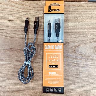 CABO ( 2.4A ) PARA ANDROID ( V8 ), ( 1M ). ( BASIKE )