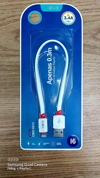 3-CABO PARA IPHONE ( I6 ) ,0.3CM, 3.4A