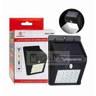 LUMINÁRIA PARA COLOCAR DA PAREDE COM PAINEL SOLAR ☀️ E SENSOR DE MOVIMENTO. ( KAPBOM )