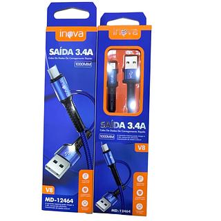 INOVA Cabo USB V8 1 Metro Carregamento Rápido Micro USB Cabo de Dados para Android