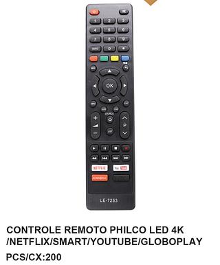 CONTROLE REMOTO PARA TV ( PHILCO ), LCD, SMART 4K. ( LELONG )