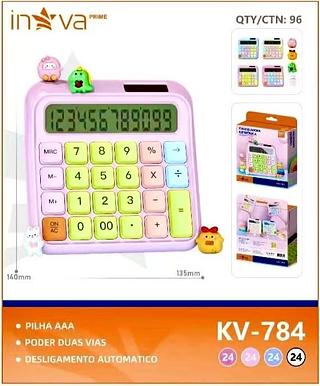 CALCULADORA COLORIDA COM BICHINHOS🐰🐭🐻🐸, ( 12 DÍGITOS ). ( INOVA )