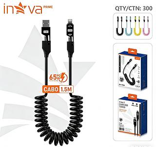 Cabo De Dados 4em1 Potencia a Praticidade en um So Cabo 65W/1.5M(INOVA)