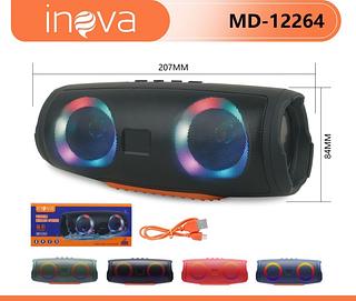 CAIXA DE SOM ( 10W ), PORTÁTIL PEQUENA / MÉDIA, RECARREGÁVEL, LED ( RGB ) ( RÁDIO FM, TF CARD, AUX, BT ). ( INOVA )