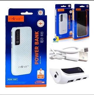 POWER BANK, CARREGADOR PORTÁTIL ( 10.000mAh ). ( INOVA )