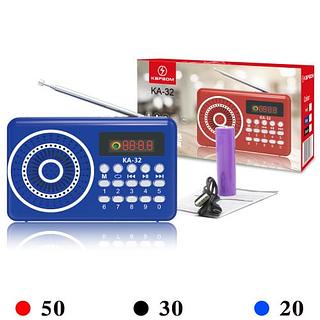 RÁDIO FM RECARREGÁVEL, ( TF CARD, USB, RÁDIO FM, BT, AUX ). ( KAPBOM )