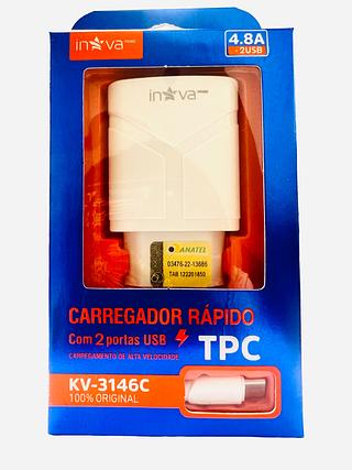 CARREGADOR ( 4.8A ) PARA ANDROID ( TPC ). ( INOVA )