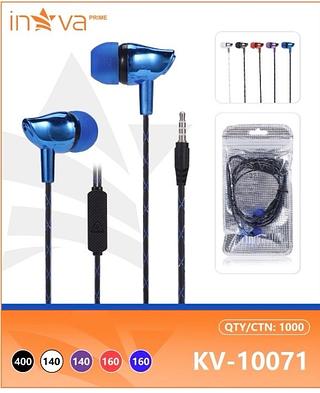 FONE DE OUVIDO COM FIO E COM BORRACHA. ( INOVA )