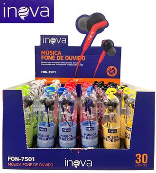 4-FONE DE OUVIDO COM FIO, E COM BORRACHINHA-INOVA