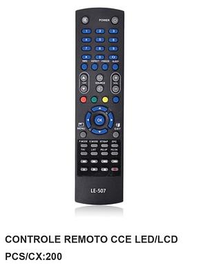 CONTROLE REMOTO PARA TV CCE/LED
