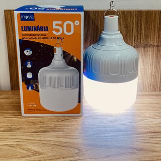 LUMINÁRIA RECARREGÁVEL BOLHA DE BOLA ( 50W ). ( INOVA )