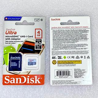 CARTÃO DE MEMÓRIA ( 4GB ), ORIGINAL. ( SanDisk )