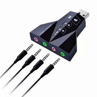 ADAPTADOR PLACA DE ÁUDIO ( SOM ), 7.1 ( USB ) PARA COMPUTADOR ( PC ).