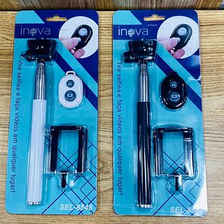 BASTÃO PAU DE SELFIE COM CONTROLE BLUETOOTH, ( 70CM ). ( INOVA )