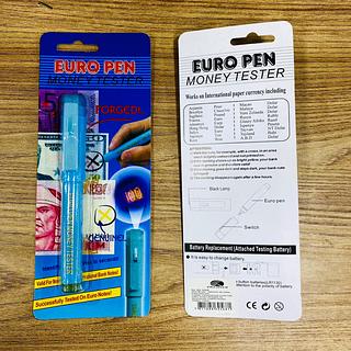 CANETA DE DINHEIRO, DETECTORA DE NOTA FALSA. ( EURO PEN )