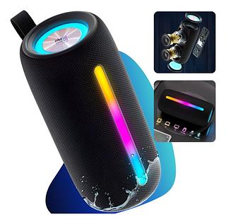 CAIXA DE SOM RECARREGÁVEL, COM LED ( RGB ), E ( RÁDIO FM, BT, USB )