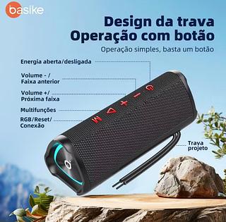 CAIXA DE SOM ( PEQUENA ) 12H A PROVA D'ÁGUA| IP67, ( 10W ). ( BASIKE )
