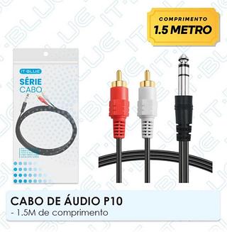 CABO DE AUDIO P10/ 2RCA. ( IT-BLUE )
