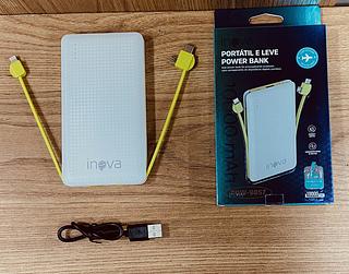 POWER BANK, CARREGADOR PORTÁTIL ( 10.000mAh ) ( 10W ) . ( INOVA )