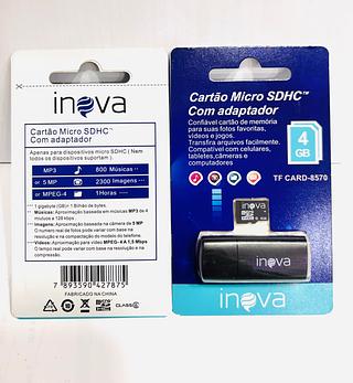 CARTÃO DE MEMÓRIA ( 4GB ). ( INOVA )