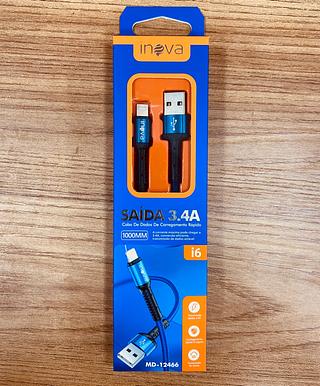 CABO PARA IPHONE ( I6 ) 3.4A, ( 1M ). ( INOVA )