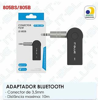 Adaptador Receptor De Áudio BT .Recarregavel (Blutooth Para Carro)(IT-BLUE)