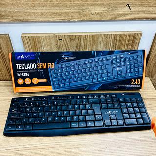 TECLADO SEM FIO ( USB ), PARA COMPUTADOR ( PC ) E NOTEBOOK. ( INOVA )
