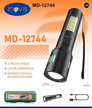 LANTERNA RECARREGÁVEL ( MÉDIA ) MULTIFUNCIONAL SUPER BRILHANTE. ( INOVA )