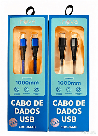 CABO ( 2 EM 1 ), ( 2.4A ) PARA ANDROID ( TPC ) E ANDROID ( V8 ), 1M. ( INOVA )