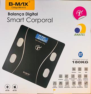 BALANÇA SMART CORPORAL DIGITAL, ( 180KG ), SICRONIZADA COM O CELULAR. ( B-MAX )