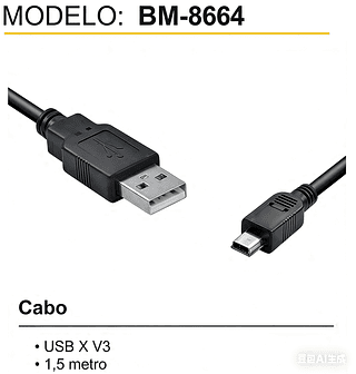 CABO ( USB ) PARA ( V3 ), ( 1.5M ). ( B-MAX )