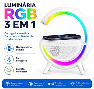 LUMINÁRIA ( G ) COMPLETA COM SOM BT, E CARREGADOR. ( INOVA )