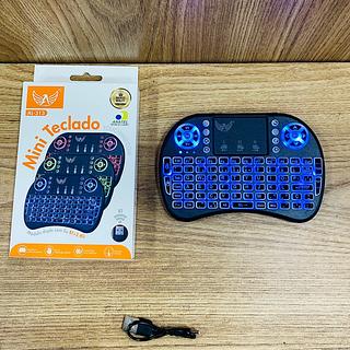 MINI TECLADO, KEYBOARD, SEM FIO PARA ( TV, COMPUTADOR ( PC ), NOTEBOOK, CELULAR ), ( RGB ). ( LELONG )
