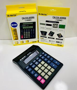 CALCULADORA COMUM GRANDE ( 12 DÍGITOS ), 2-VISORES. ( B-MAX )