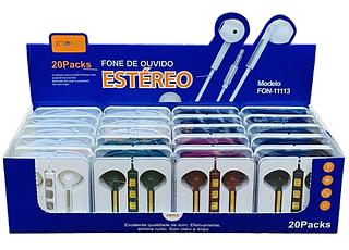 FONE DE OUVIDO COM FIO, ESTEREO. ( INOVA )