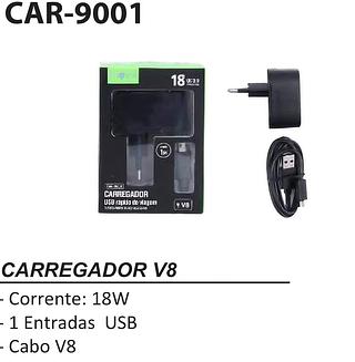 CARREGADOR TURBO ( 18W ) PARA ANDROID ( V8 ). ( INOVA )