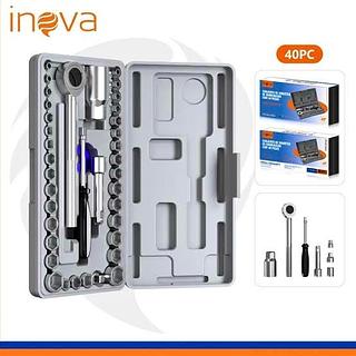 KIT DE FERRAMENTAS COM ( 40 PEÇAS ). ( INOVA )